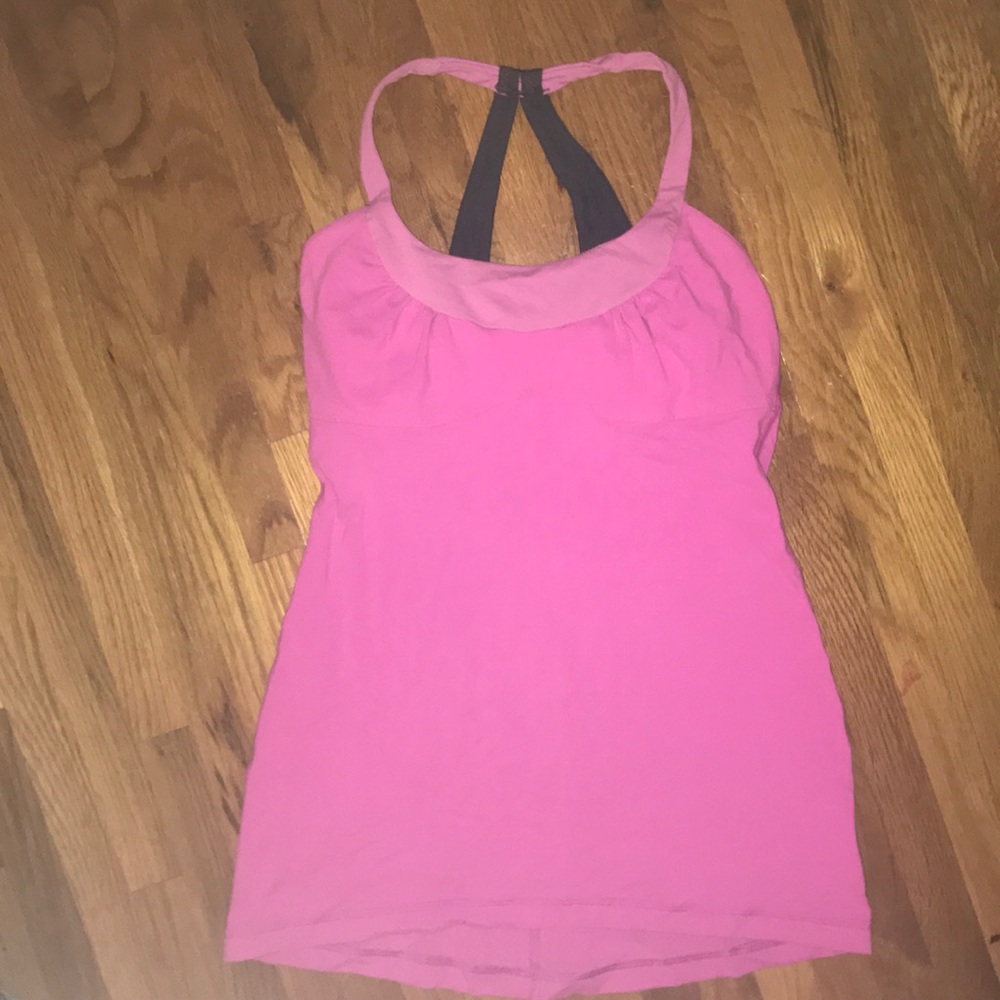 Pink lulu lemon tank top